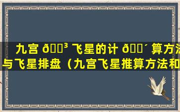 九宫 🐳 飞星的计 🐴 算方法与飞星排盘（九宫飞星推算方法和应用）